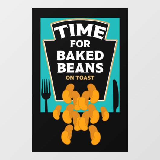 トースト焼いた時の豆 ウィンドウサイン (シート)