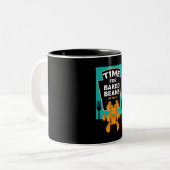 トースト焼いた時の豆 ツートーンマグカップ (正面左)