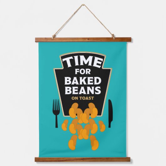 トースト焼いた時の豆 吊り下げ型タペストリー (正面)