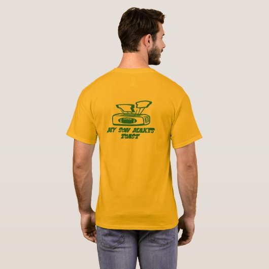トースト男子のティーソン作り Tシャツ (裏面フル)