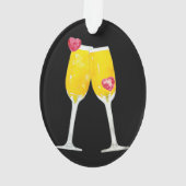 トースト笛ミモサパーソナライズされたス オーナメント (裏面)