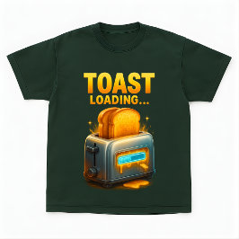 トースト読み込み中 面白い朝食ゲーマーデザイン Tシャツ