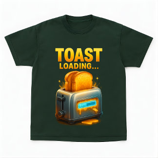 トースト読み込み中 面白い朝食ゲーマーデザイン Tシャツ