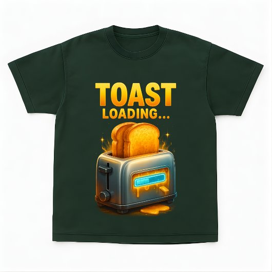 トースト読み込み中 面白い朝食ゲーマーデザイン Tシャツ