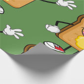 トースト顔ラッピング紙 ラッピングペーパー