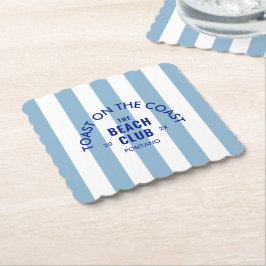トースト・オン・ザ・コースト ザ・ビーチクラブ ブルー・ストライプ ペーパーコースター