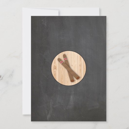 トースト&スモークスシガーバースデーパーティー40招待状 招待状 (裏面)