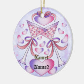 トースト・トゥ・ラブ結婚ズオーナメント セラミックオーナメント (左)