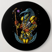 トース・エジプトの神アンク・スカラブ古代記号 缶バッジ (正面)