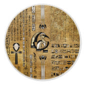 トース-ジュティ·エギチアン神-金ゴールドとパール セラミックノブ (正面)