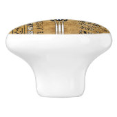 トース-ジュティ·エギチアン神-金ゴールドとパール セラミックノブ (側面)