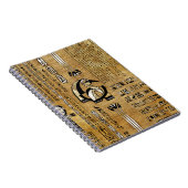 トース-ジュティ·エギチアン神-金ゴールドとパール ノートブック (右側)