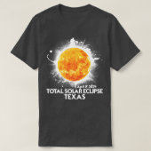 トータリティテキサス州2024トータル太陽のエクリプスアメリカ Tシャツ (デザイン正面)