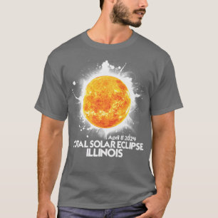 トータリティILLINOIS 2024 Total 太陽の Eclipse America Tシャツ