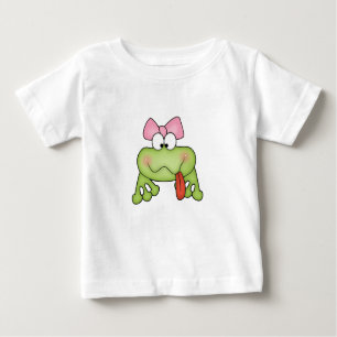 トータリーかわいいガールカエル ベビーTシャツ