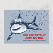 トータルあごのようなサメのキッズバレンタインデーのカード シーズンポストカード (正面)