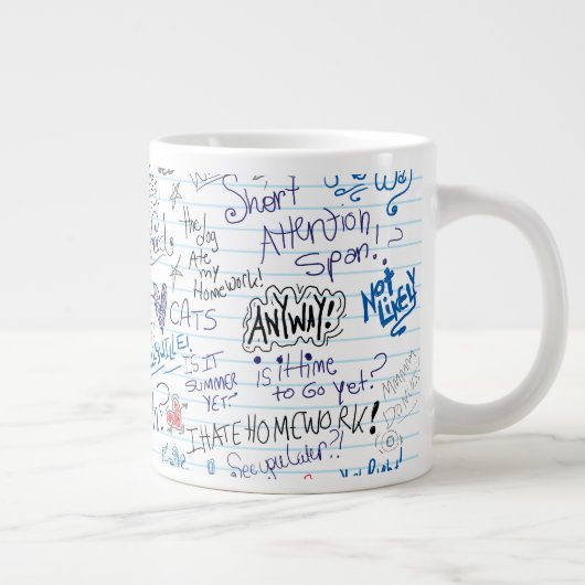 トータルおもしろいおっちょこちょいのアートスクールドール ジャンボコーヒーマグカップ (右)