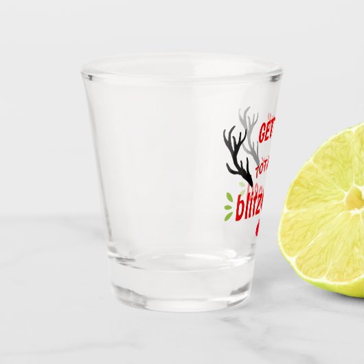 トータルに祝福されたトナおもしろいーダークリスマス応援 ショットグラス (左)