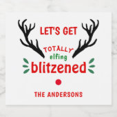 トータルに祝福されたトナおもしろいーダークリスマス応援 スパークリングワインラベル (シングルラベル)