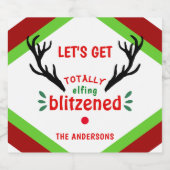 トータルに祝福されたトナおもしろいーダークリスマス応援 ビールラベル (シングルラベル)