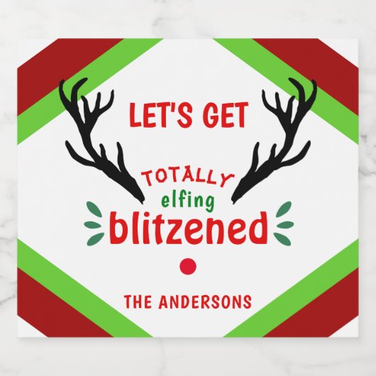 トータルに祝福されたトナおもしろいーダークリスマス応援 ビールラベル (シングルラベル)