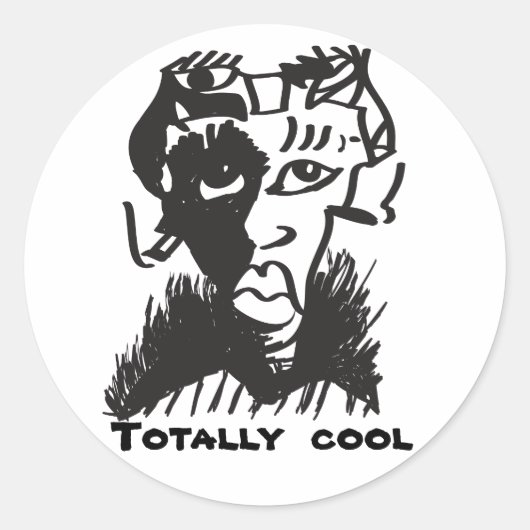 トータルクール引用文アフリカジャマイカラウンドステッカー ラウンドシール (正面)