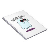 トータルグールおもしろいハカッコいいロウィン幽霊プリン ノートブック (右側)