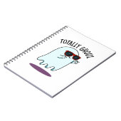 トータルグールおもしろいハカッコいいロウィン幽霊プリン ノートブック (左側)