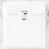 トータルグールおもしろいハカッコいいロウィン幽霊プリン ラウンドシール (バッグ)