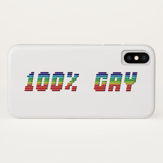 トータルゲイプライドレインボーカラータイポグラフィ おもしろい Case-Mate iPhoneケース (裏面(横))