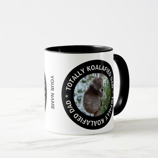トータルコアレートパパコアラかわいい動物オーストラリア マグカップ (正面右)