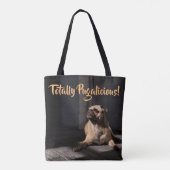 トータルバッグを生み出す、全く腐ったパグ犬 トートバッグ (裏面)