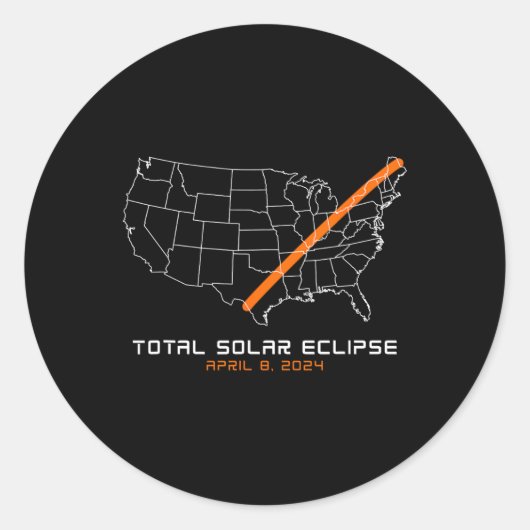 トータルパス04 08 24 太陽の Eclipse 2024 ラウンドシール (正面)