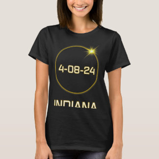 トータルパス2024インディアナ皆既日食ポケット Tシャツ