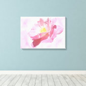 トータルピンク栽培バラ花 キャンバスプリント (インサイチュ (ウッドフロア))