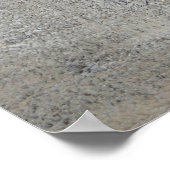 'トータルロナー'グレーとベージュ抽象芸術アート ポスター (角)