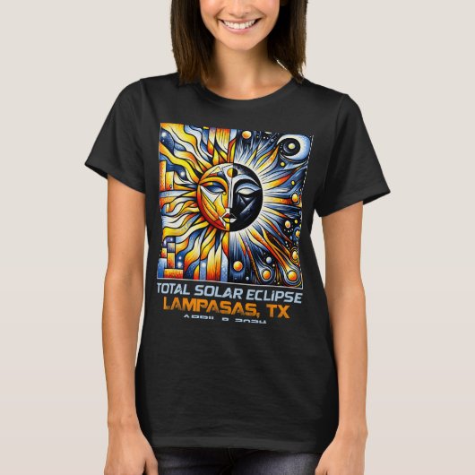 トータル太陽のエクリプステキサス州 Tシャツ (正面)