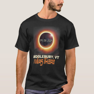 トータル太陽のエクリプスミドルベリーバーモントVT Tシャツ