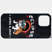 トータル太陽のエクリプス2024年4月ブルドッグ愛好家ギフト Case-Mate iPhoneケース (裏面 (横))