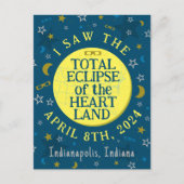 トータル太陽のエクリプス2024年4月8日お土産カスタム ポストカード (正面)