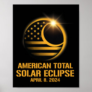 トータル太陽のエクリプス2024年4月8日トーナリティ星雲 ポスター