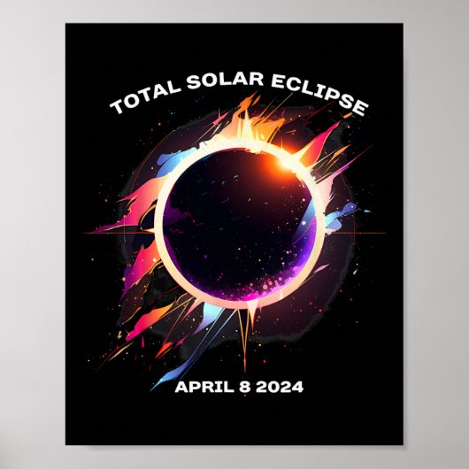 トータル太陽のエクリプス2024年4月8日総土産 ポスター (正面)