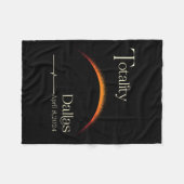 トータル太陽のエクリプダラステキサス州トータル太陽のEc フリースブランケット (正面(横))