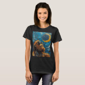 トータル太陽のエクリプバンゴッホ星の夜アートスタイル Tシャツ (正面フル)