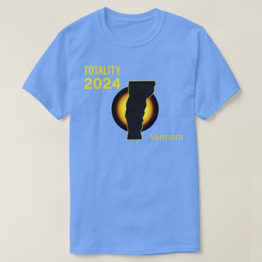トータル太陽のエクリプバーモント州2024 Tシャツ (デザイン正面)