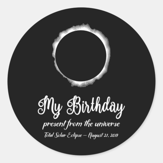 トータル太陽のサマー威厳があるクリプス21誕生日 ラウンドシール (正面)