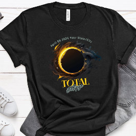 トータル太陽のEclipseギフト2024あなたの都市州 Tシャツ