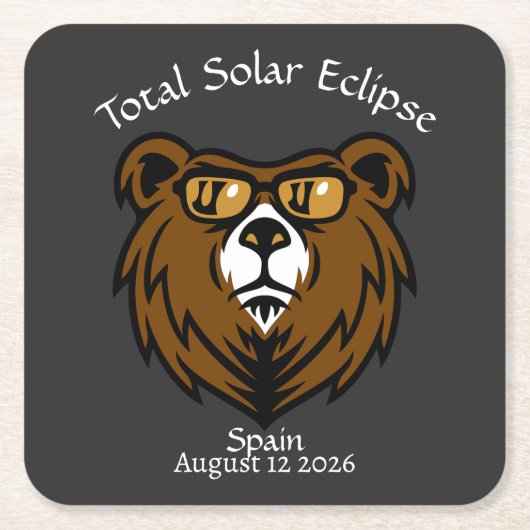トータル太陽のEclipseスペインカスタム スクエアペーパーコースター (正面)