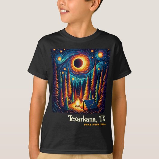 トータル太陽のEclipseテクサーカナテキサス州 Tシャツ (正面)