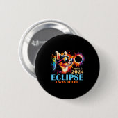 トータル太陽のEclipse 2024チワホアドッグ私はそこに行った 缶バッジ (正面&裏面)